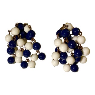 1950s Plastic Swirl Clip-On Earrings - 2 Pieces For Sale
