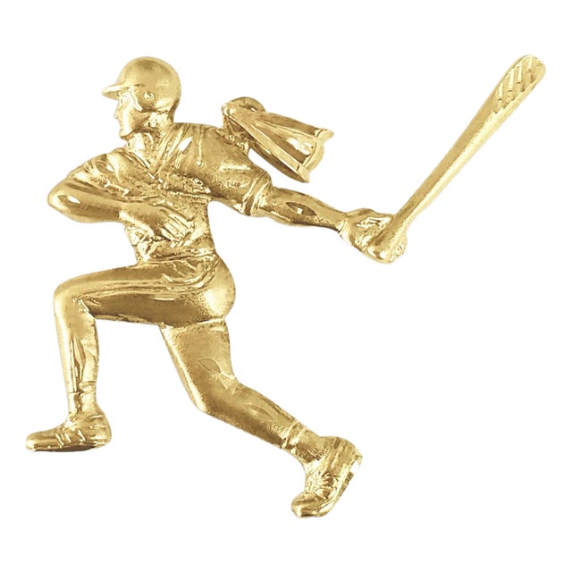 Baseball Player Swinging Charm For Sale