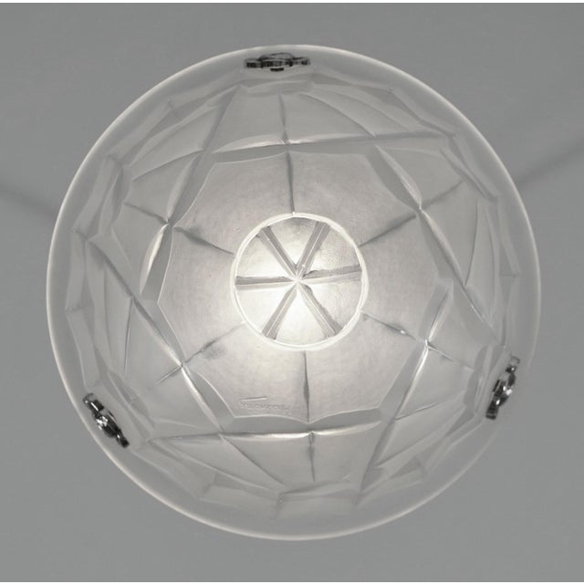David Gueron Degue French Art Deco Pendant Light by Francis Hubens & Degue 1930 France For Sale - Image 4 of 7