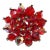 1950s Vintage Cluster Brooch Red Crystal Beads & Clear Rhinestones For Sale