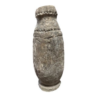 Carved Indonesian Stone Vessel For Sale