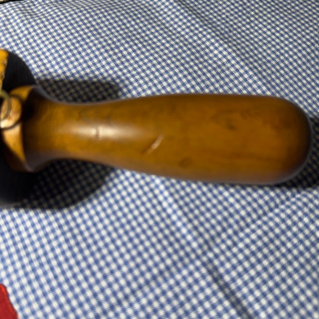 Vintage Wooden Rolling Pin With Carved Decorative Bands For Sale - Image 11 of 12