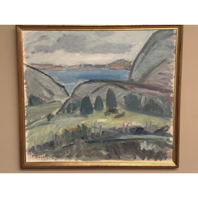 Sven Engblom, Landscape, 1960s, Oil on Canvas For Sale - Image 7 of 18
