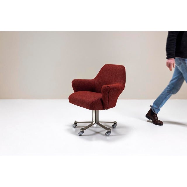 Red Vintage Italian Moscatelli Dolly Swivel Dining Chairs from Formanova, 1970s, Set of 6 For Sale - Image 8 of 18