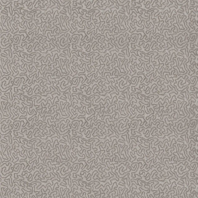 Zoffany Maze Fabric in Silver For Sale