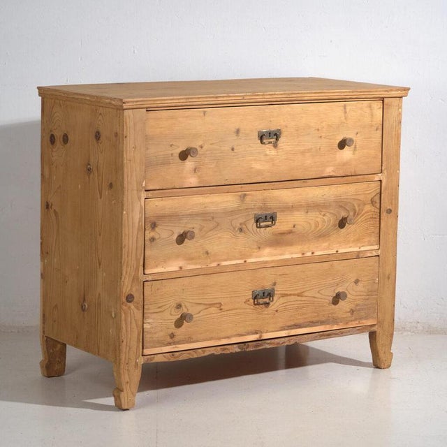 European Washed Pine Three-Drawer Chest by Amaru For Sale - Image 12 of 12