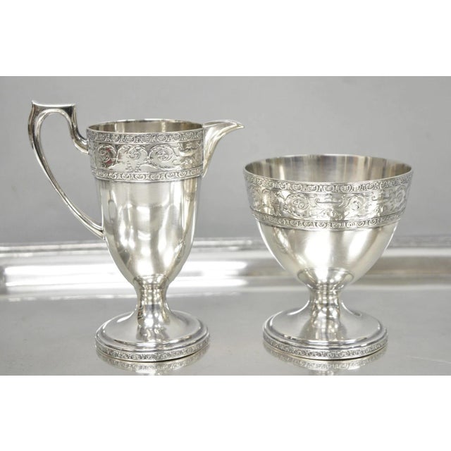 Early 20th Century Antique Bernard Rices Sons Antique Edwardian Silver Plated Tea Service, 5 Pc Set For Sale - Image 5 of 18