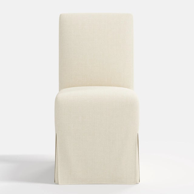Cloth & Company Stoffer Home x Cloth & Company Lindy Slipcover Dining Chair in Relaxed Linen Cream For Sale - Image 4 of 6