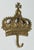 Figurative Vintage Brass Crown Wall Hook For Sale - Image 3 of 5