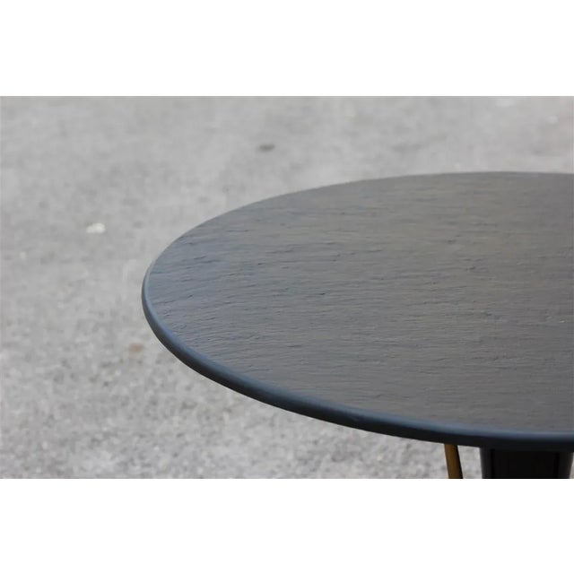 Mid-Century Italian Mahogany and Brass Coffee Table, 1950s For Sale - Image 9 of 11