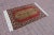 1950s Turkish Red Natural Wool Rug Size: 3.1 x 4.3 ft (093 X 130 cm) 37 x 51 inches Color: Red, Mustard, Pink, White,...