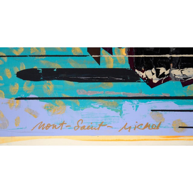 2005 "Mont-Saint-Michel" Abstract Landscape Acrylic Painting by Marc Foster Grant For Sale - Image 9 of 10