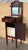Metal 1900s, Art Nouveau Pair of Walnut Nightstands with Crest and Glass Shelve For Sale - Image 7 of 18