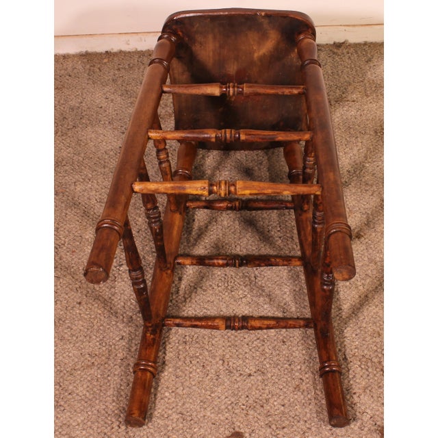 19th Century Elm Bar Stool For Sale - Image 10 of 11