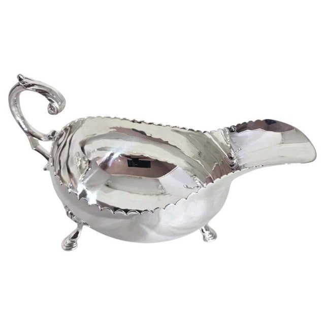 Mid-Century Standard Silver Gravy Boat from Britannia, Dublin, 1968 For Sale - Image 13 of 13