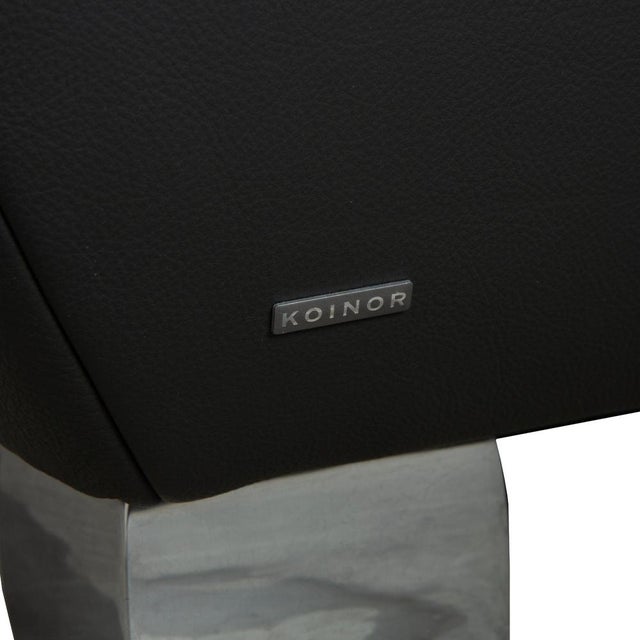 Black Leather Volare Corner Sofa with Manual Function from Koinor For Sale - Image 9 of 14