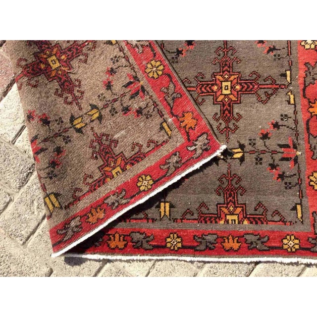 Gray 1960s Hand Knotted Vintage Anatolian Rug - 48" X 102" For Sale - Image 8 of 12