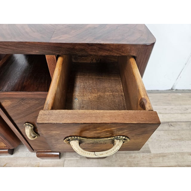 Art Deco Bedside Tables in Briar Root and Bakelite, 1940, Set of 2 For Sale - Image 12 of 18