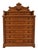 Antique American Burl Walnut Lock Side Eastlake Highboy Chest of Drawers 1870 For Sale