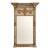 Large French Trumeau Style Painted and Gilt Pier Mirror in Blue-Green For Sale