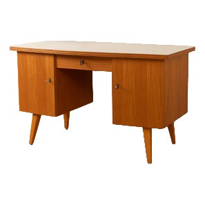 Mid-Century Wooden Desk, 1950s For Sale