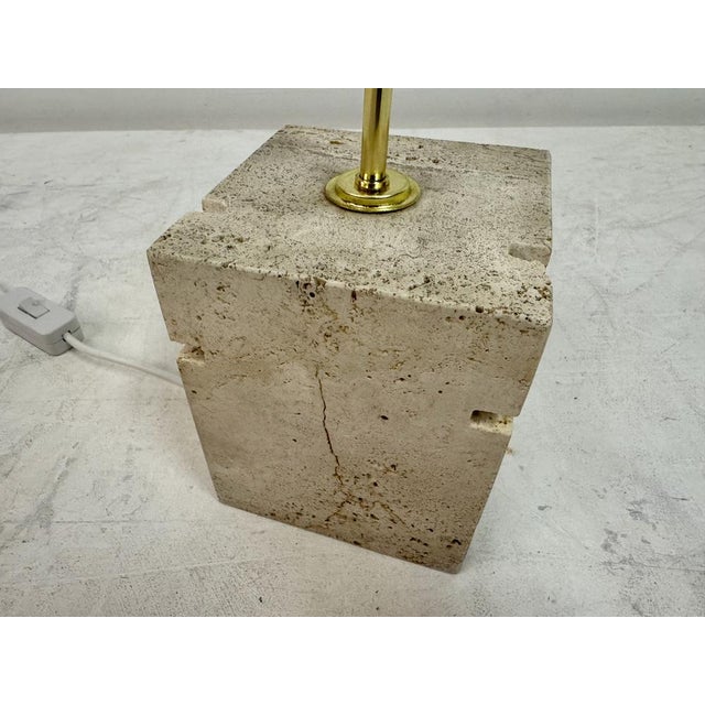 Vintage Italian Travertine Lamp by Fratelli Manelli, 1970s For Sale - Image 16 of 18