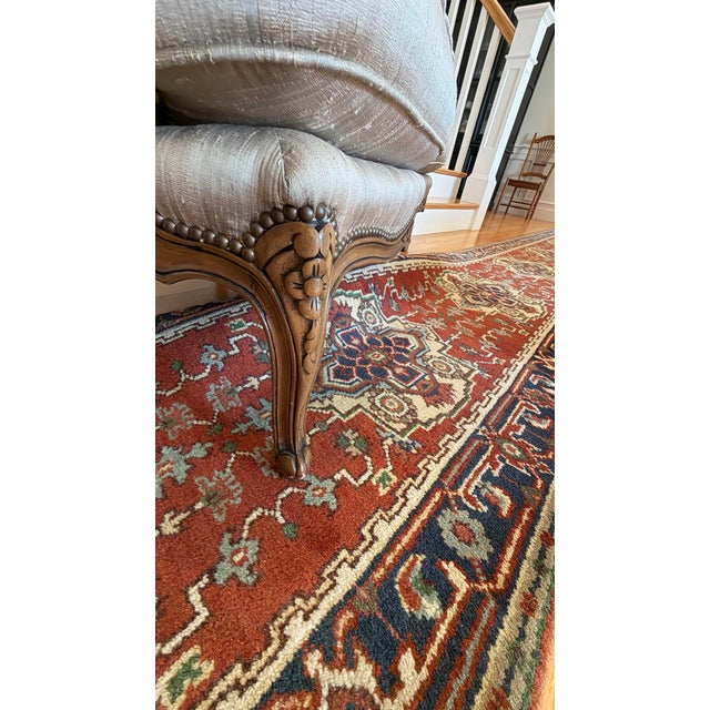 Champagne Vintage Baker Furniture French Provincial Louis XV Carved Wood Settee For Sale - Image 8 of 10