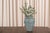 1970s Vintage Frosted Aqua Glass Vase For Sale - Image 5 of 18