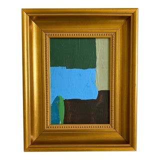 "Above Ground" 2026 Mini Painting With Vintage Frame by Jessalin Beutler For Sale