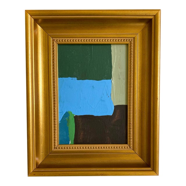 "Above Ground" 2026 Mini Painting With Vintage Frame by Jessalin Beutler For Sale