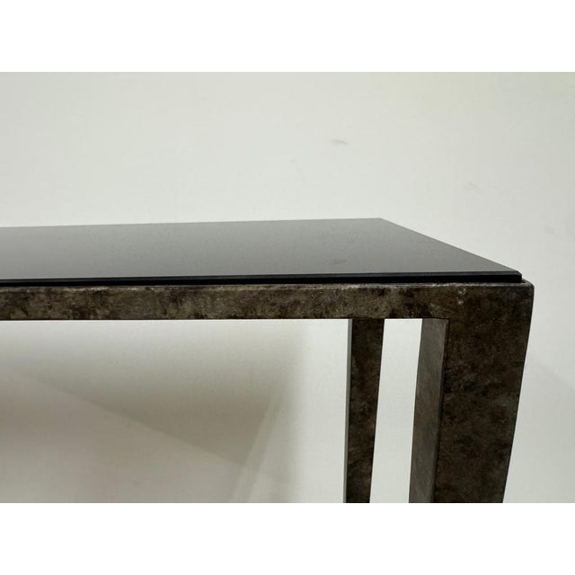 Forged Steel Console Table in the style of Jean Michel Frank, 2000s For Sale - Image 6 of 17