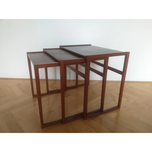Teak Nesting Tables, Denmark, 1960s, Set of 3, in Very Good conditions. Designed 1960 to 1969