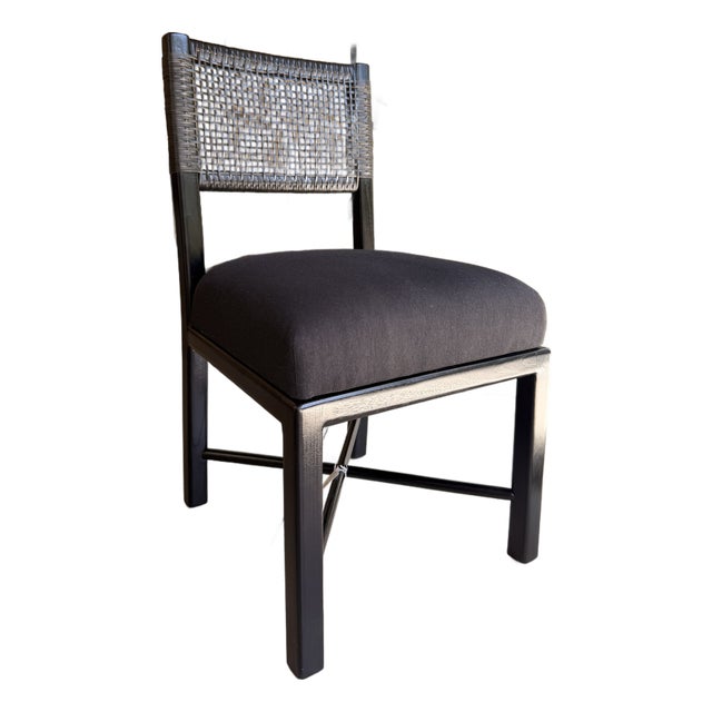 Noir Trading Black Rattan Dining Chair For Sale