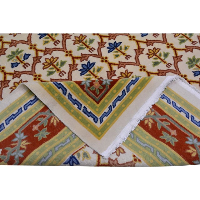 Art Deco Vintage Chinese Art Deco Hand Knotted Wool Rug,6'8'' X 10' For Sale - Image 3 of 6