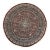 12' Round Coral Hand-Knotted Wool Rosette Starburst Pattern Traditional Carpet Rug For Sale