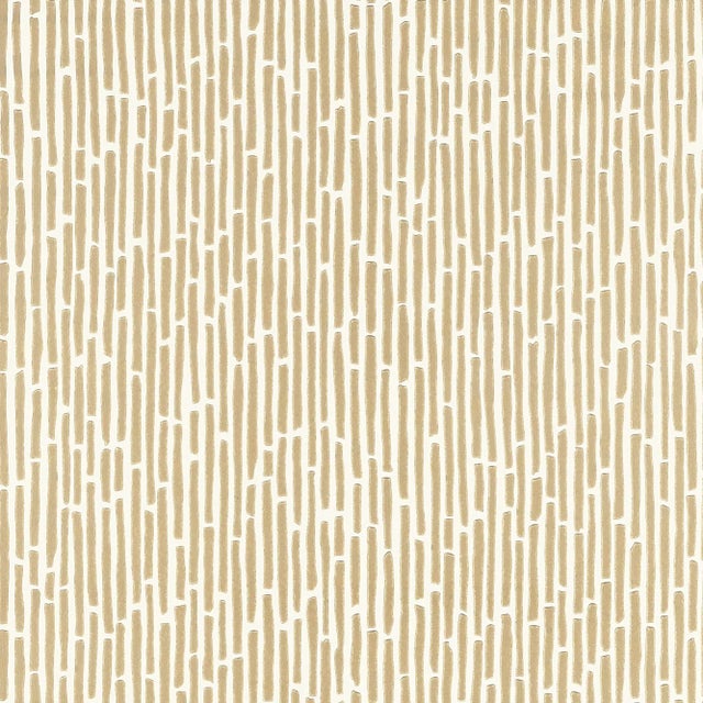 Contemporary Schumacher Bamboo Wallpaper in Gold For Sale - Image 3 of 3