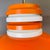 Red Space Age Scandinavian Modern Orange Metal Light Fixture, 1970s For Sale - Image 8 of 15