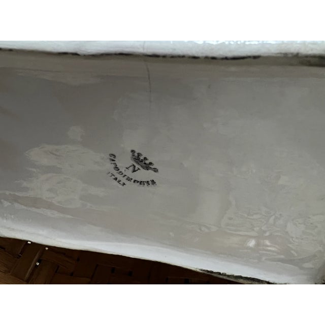 Ceramic Vintage Capodimonte Flower Basket For Sale - Image 7 of 9