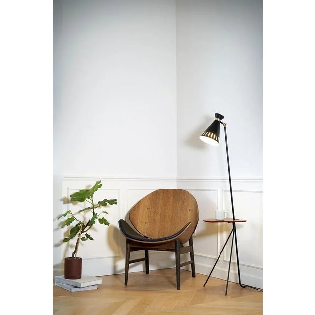 Cone Floor Lamp with Table Black Noir by Warm Nordic For Sale - Image 4 of 5