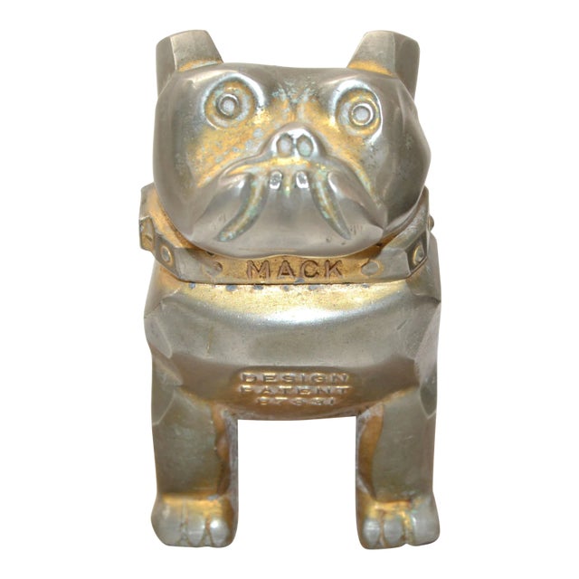 Vintage Design Patent Mack Trucks Bull Dog Figurine, Statue, Animal Sculpture For Sale