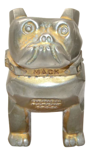 Vintage Design Patent Mack Trucks Bull Dog Figurine, Statue, Animal Sculpture