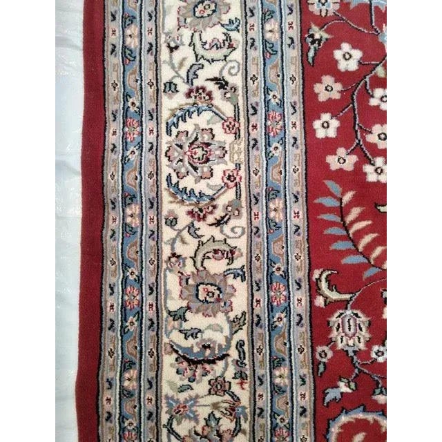 1970's Indo Kashan Rug , 9' X 12' For Sale - Image 4 of 7