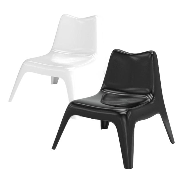 Sculptural Black and White Garden Lounge Chairs from Ikea, Set of 2 For Sale