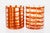 Orange Burnt Orange & White Zanfirico Murano Glasses from Cenedese, Set of 6 For Sale - Image 8 of 18