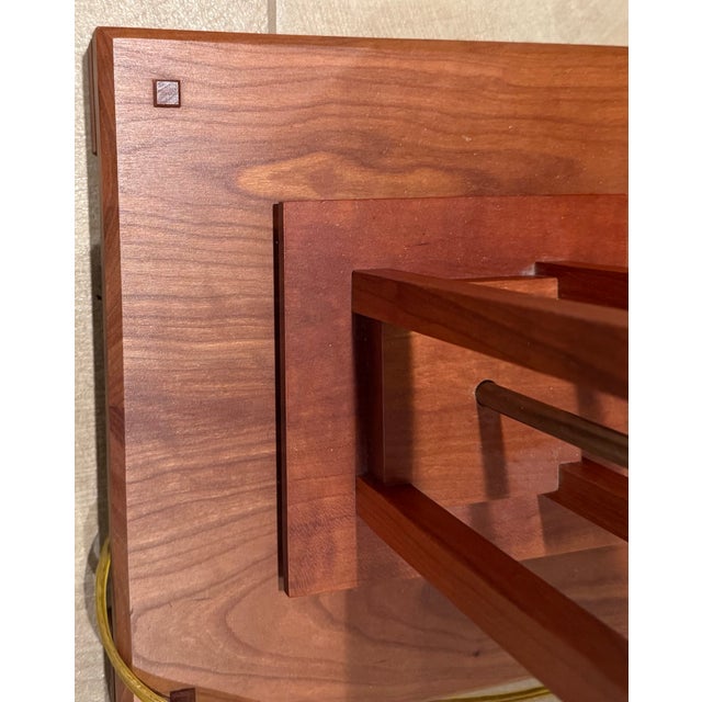 Mission Craftsman Floor Lamp Cherry Wood and Paper Shade For Sale - Image 9 of 12