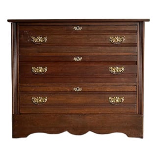 Antique Victorian Wooden Chest of Drawers, C. 1890–1910 For Sale
