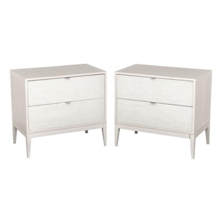 Ercole Home "Milano" White Painted Nightstands, 2 For Sale