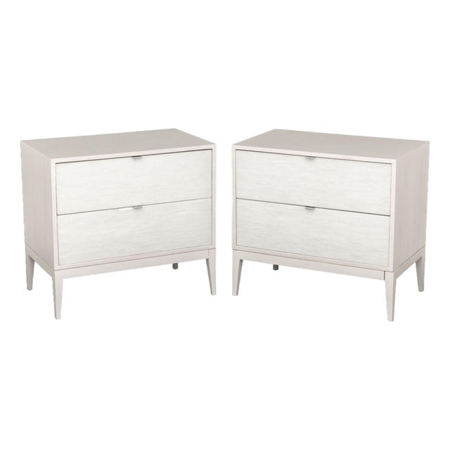 Ercole Home "Milano" White Painted Nightstands, 2 For Sale
