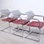 Air Jr Luxy Waiting Chairs in Gray and Burgundy Chrome Legs, Italy, Set of 3 For Sale - Image 13 of 18