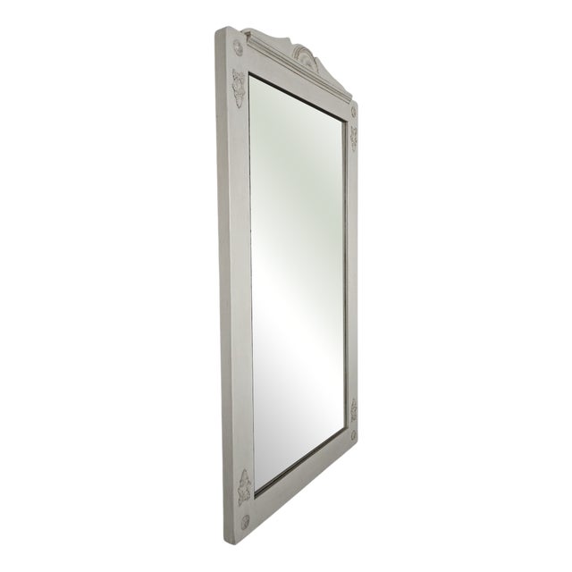 Lacquered Wooden Mirror For Sale